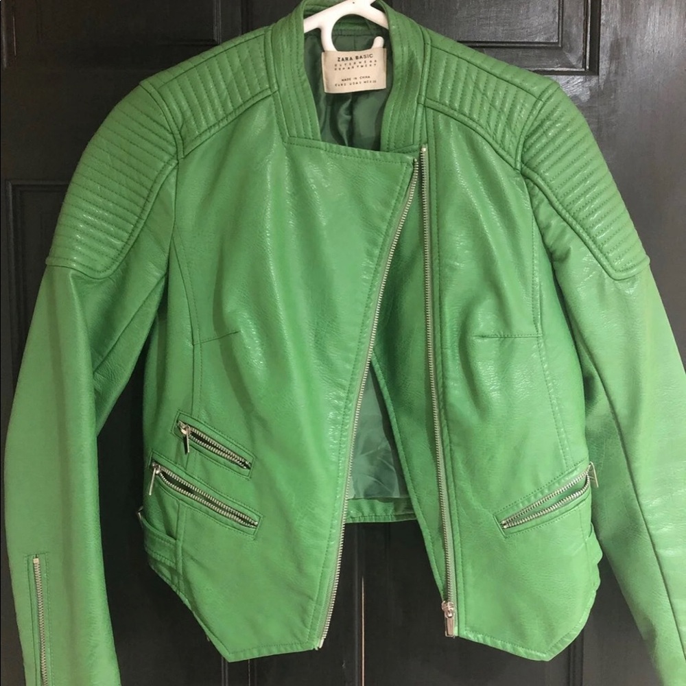 Zara Basics Faux leather jacket.
